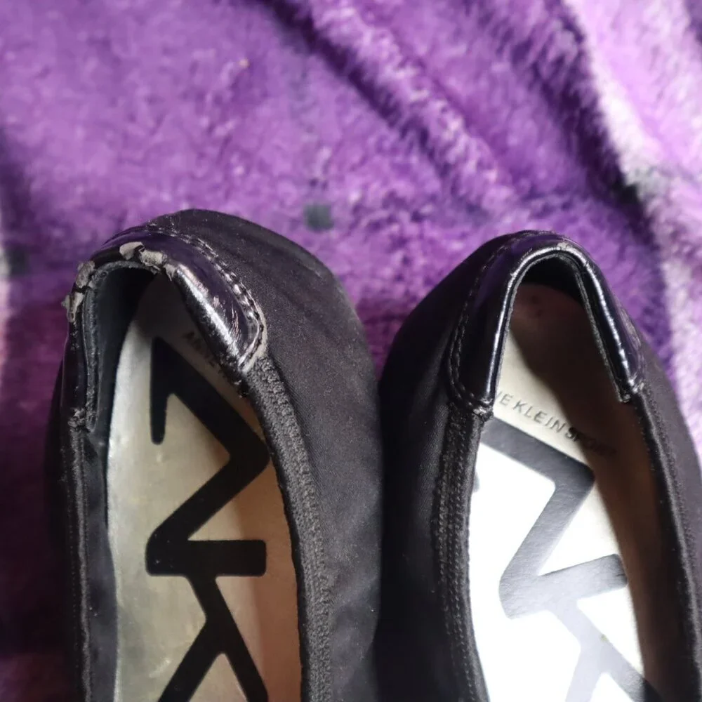 ROSE LOW WEDGES 7.5 Anne Klein Sport Office Work Black Dressy Party Bridesmaid
